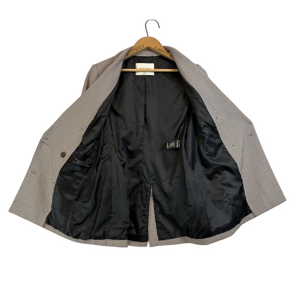 Babaton Womens Double Breasted Houndstooth Blazer Size 2 Brown Black‎ - Picture 5 of 11